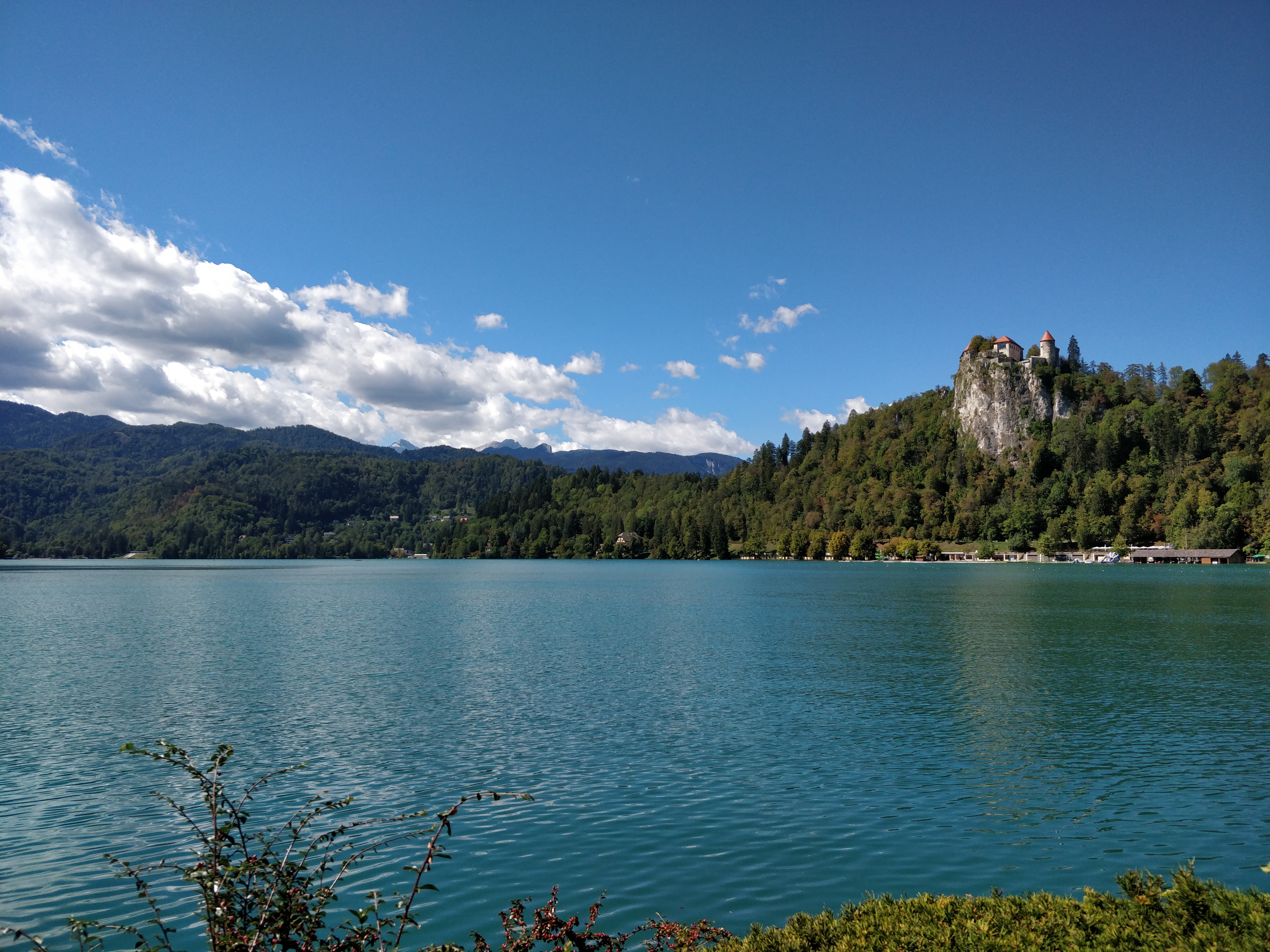 An image of Lake Bled used as a background image for this website